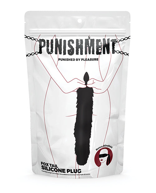 B.M.S. Enterprises 58002 Punishment Fox Tail Plug, Black Silicone