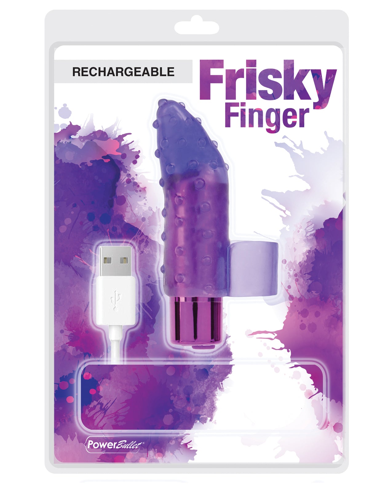 B.M.S. Enterprises 99115 Frisky Finger Rechargeable Vibrator, Purple