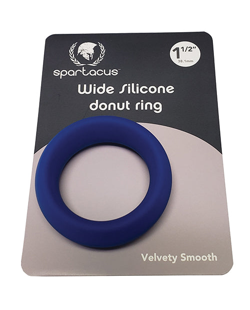 Spartacus BSPR-134 Silicone Donut Cock Ring, 1.5 Inch Blue
