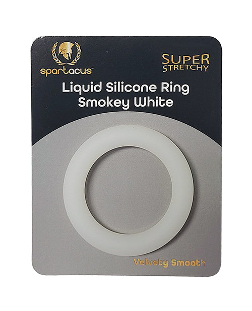 Spartacus BSPR-150 Liquid Silicone Cock Ring, Smokey White