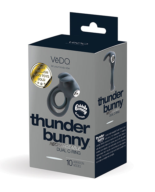 VeDo BU-0604 Thunder Bunny Rechargeable Dual Ring, 10 Modes, Waterproof