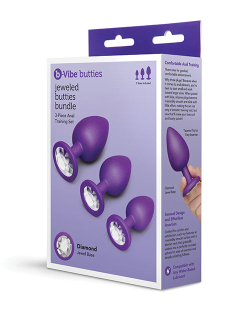 COTR Inc BV-110 Jeweled Butties 3-Piece Anal Training Set, Silicone