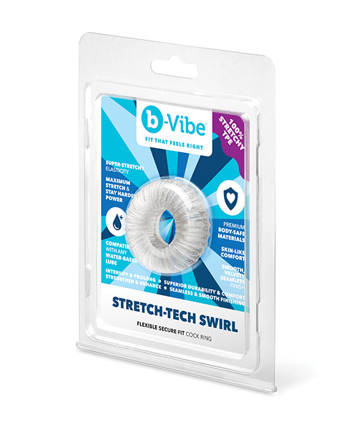 b-Vibe Stretch-Tech Swirl Flexible Anatomy Ring, Model BV-168