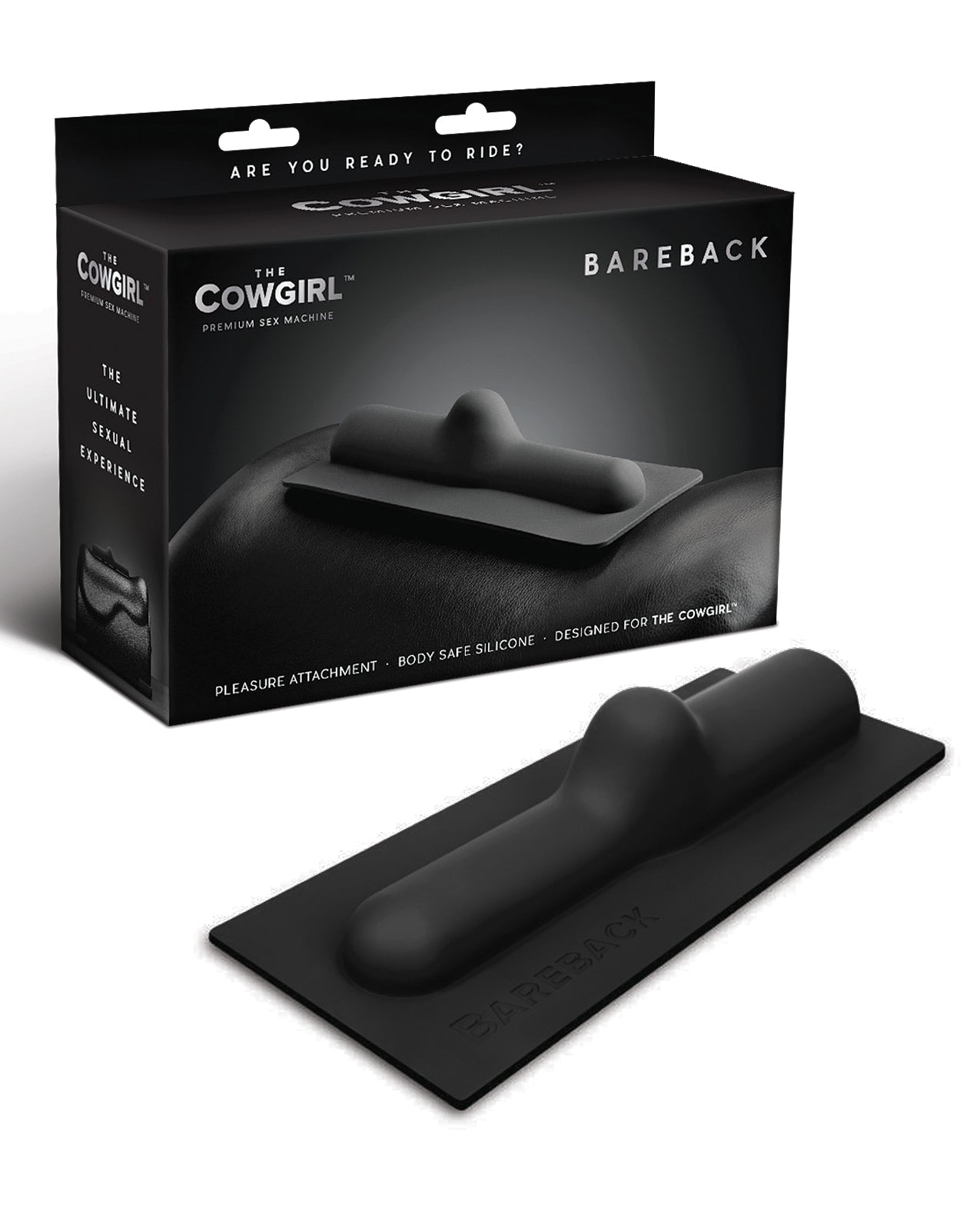 COTR Inc CG-002 The Cowgirl Bareback Silicone Attachment, Black Silicone