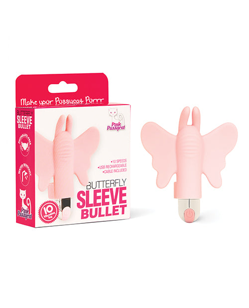 Cousins Group Pink Pussycat Butterfly Sleeve Bullet Vibrator