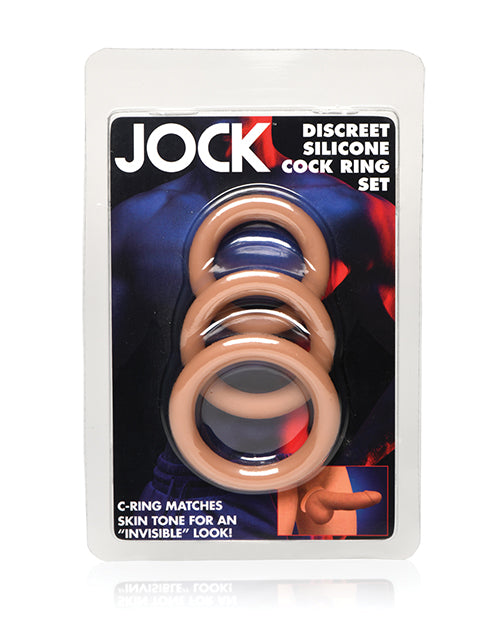 Curve Toys CN-09-0953-12 Jock Silicone Cock Ring Set of 3, Tan