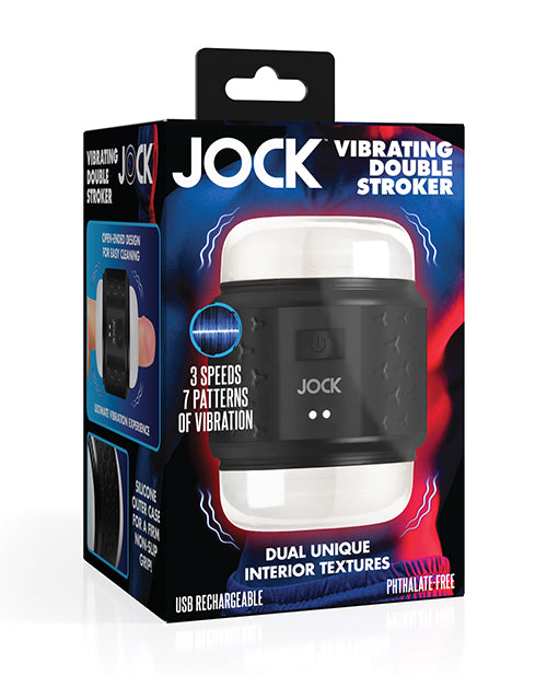 Curve Toys Jock Vibrating Double Stroker, 6 Settings, IPX7 Waterproof
