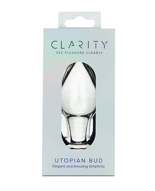 Creative Conceptions CLA-12 Utopian Bud Glass Dildo, 3.5-inch, Clear
