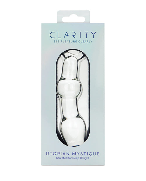 Creative Conceptions CLA-20 Clarity Glass Dildo, 5.2 Inch Beaded