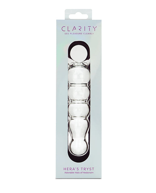 Creative Conceptions CLA-23 Clarity Glass Dildo, 4.9-Inch, Ribbed