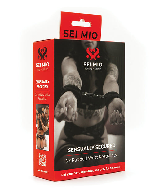 Creative conceptions SM-012 Sensually Secured Velvet Handcuffs, Black
