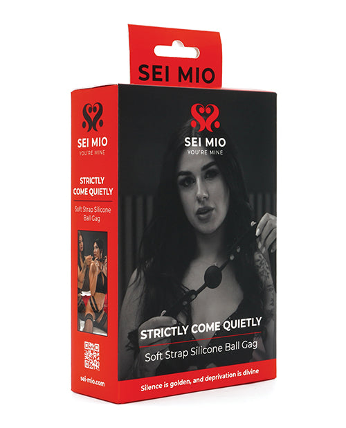 Creative conceptions SM-032 Sei Mio Soft Strap Silicone Ball Gag, Black