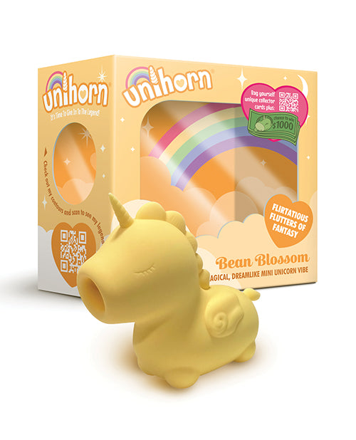 Creative Conceptions UNIBB Unihorn Bean Blossom, Yellow Silicone Vibrator