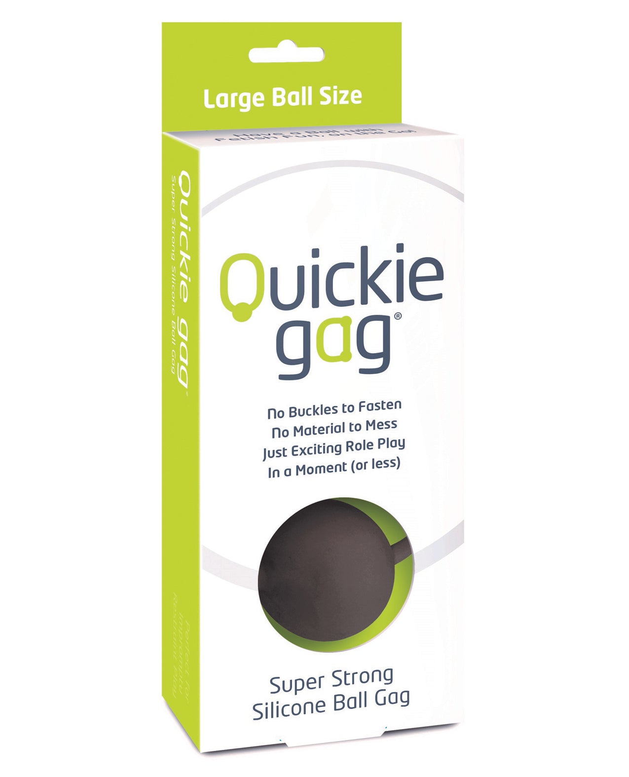 Creative Conceptions USQBAGBL Quickie Ball Gag Large, Black Silicone 45mm