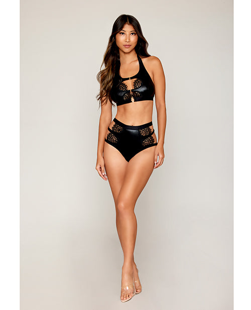 Dreamgirl international 13197 MD Lace Bralette & Panty Set, Black Medium