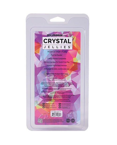 Doc Johnson Crystal Jellies Novice 4 in. Suction-Cup Accessory - Purple