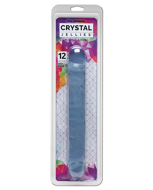 Doc Johnson 0287-02-CD Crystal Jellies Jr. Double Dong, 12" Clear PVC