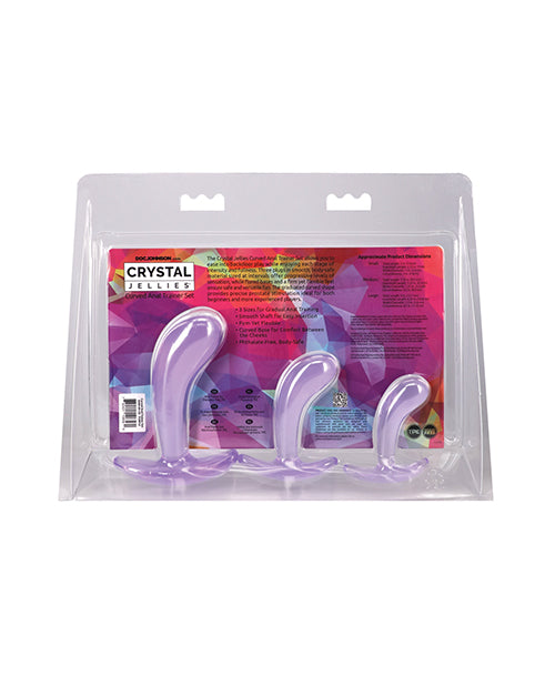 Doc Johnson Crystal Jellies Curved Trainer Set, Purple