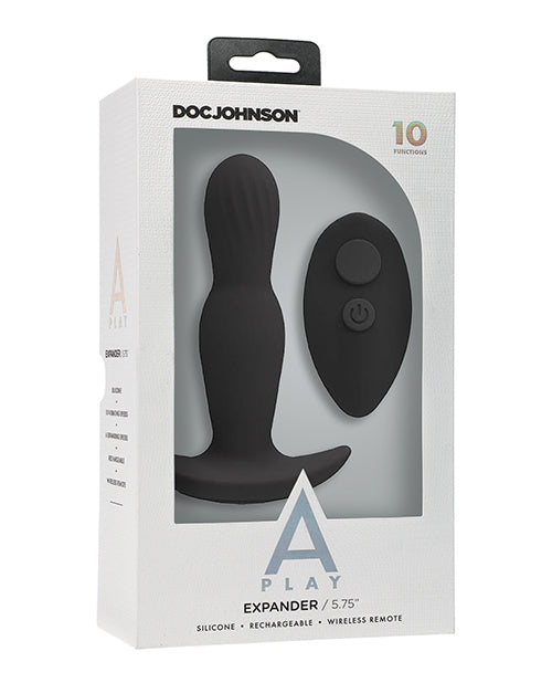 Doc Johnson 0300-15-BX A-Play Expander, Vibrating Anal Plug, Black