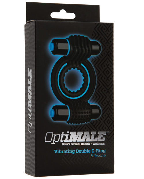 Doc Johnson 0690-23-BX Vibrating Double C Ring, Waterproof Silicone