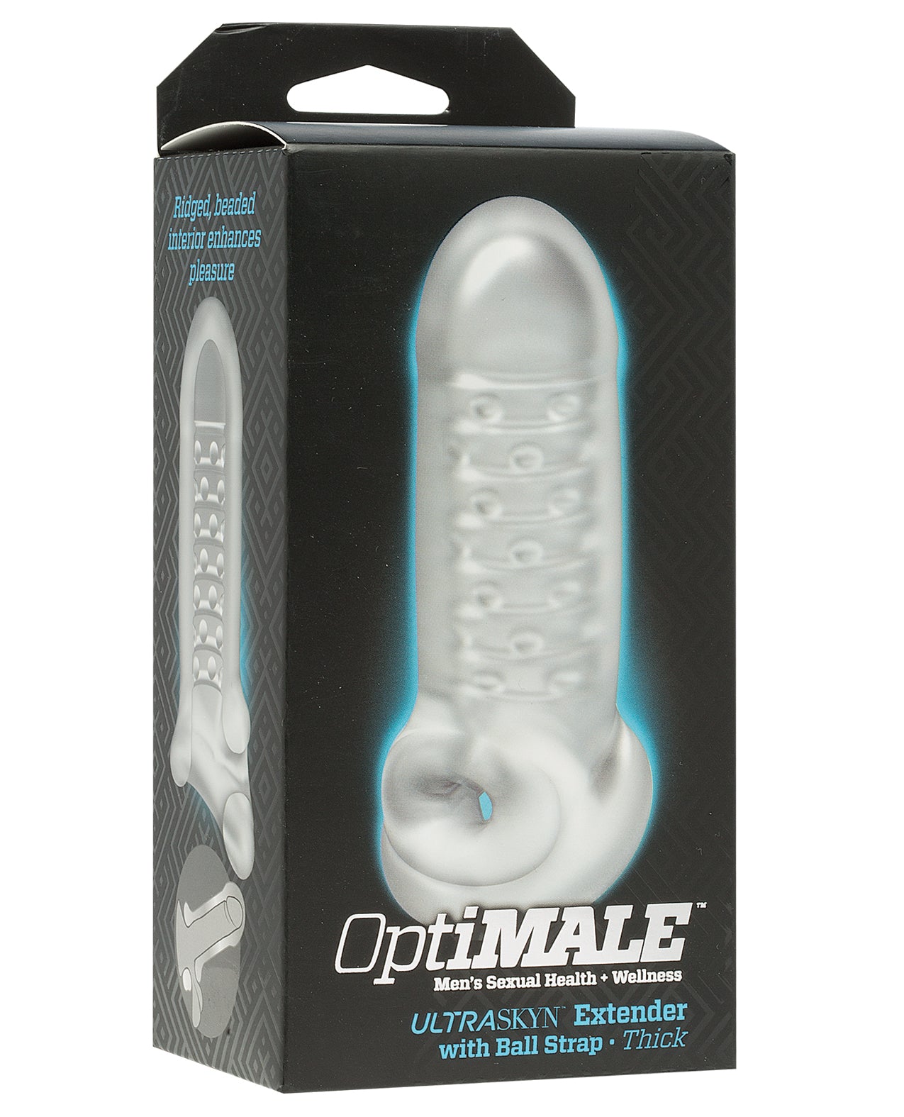 Doc Johnson 0690-43-BX OptiMale Thick Extender, Frost TPE, 6-Inch