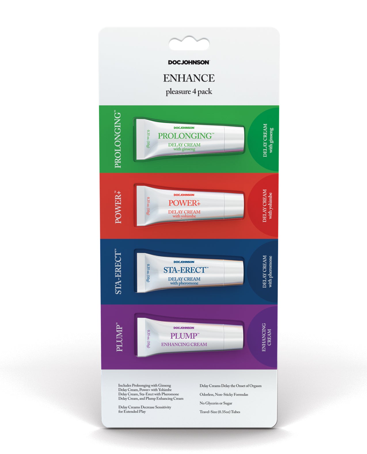 Doc Johnson 1313-20-CD Enhance Pleasure Assortment Pack, 4 Piece
