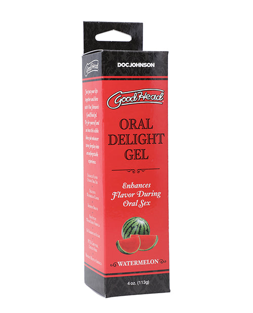 Doc Johnson GoodHead Oral Delight Gel, Watermelon - 4 oz, Vegan & Cruelty-Free