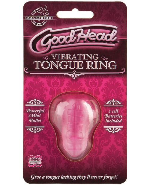Doc Johnson 1360-30-CD GoodHead Vibrating Tongue Ring, Pink TPE