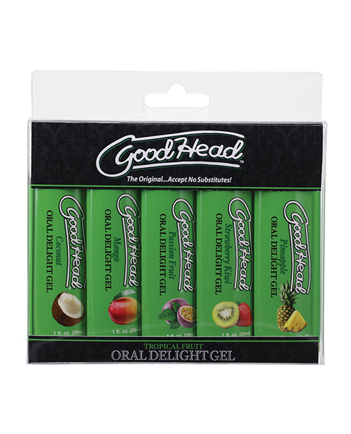 Doc Johnson 1361-31-BX GoodHead Oral Gel, 5 Pack, Asst. Flavors