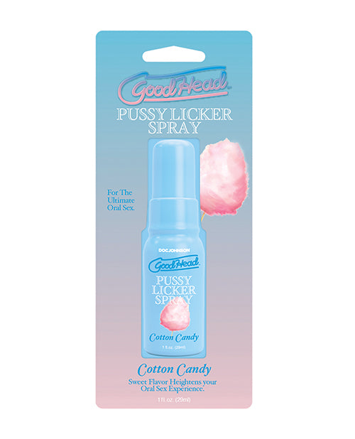 Doc Johnson GoodHead Pussy Licker Spray, Cotton Candy, 1 oz – Sugar-Free & Vegan