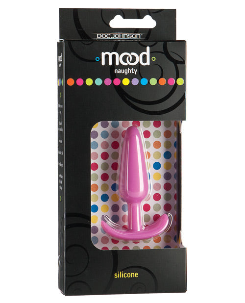 Doc Johnson 1470-02BX Mood Naughty Butt Plug Small, Pink Silicone