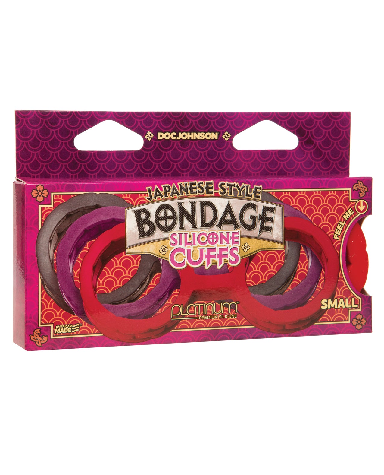 Doc Johnson 2102-01-BX Japanese Bondage Silicone Cuffs - Red