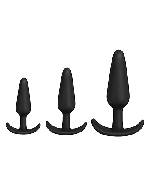Doc Johnson 5003-01-BG Anal Trainer Set, Graduated Sizes, Silicone, Black