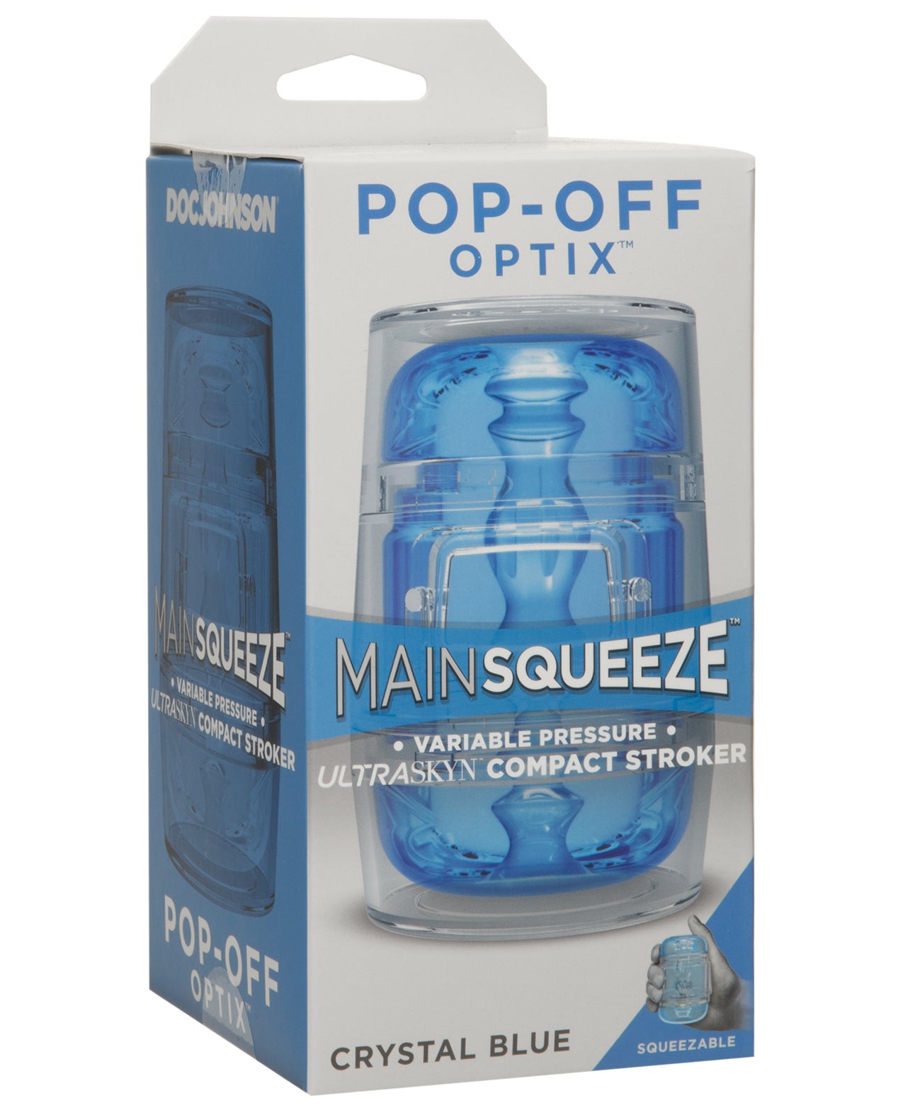 Doc Johnson Main Squeeze Pop Off Optix - Transparent TPE Insert