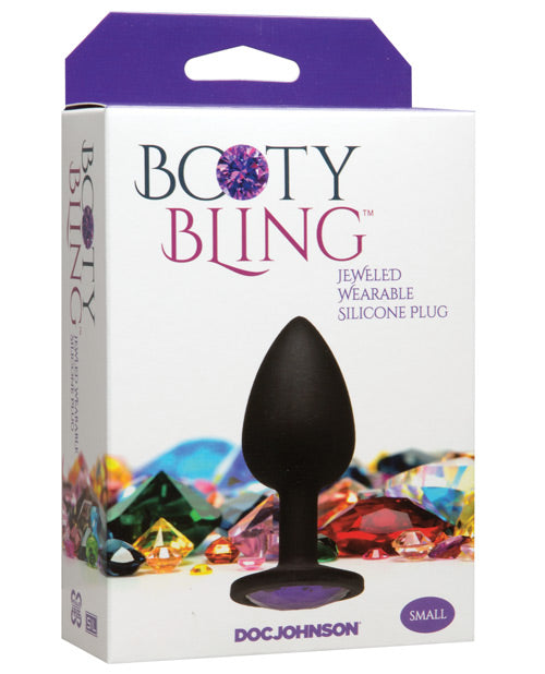Doc Johnson 7017-03-BX Booty Bling Vibrating Plug, Purple Silicone
