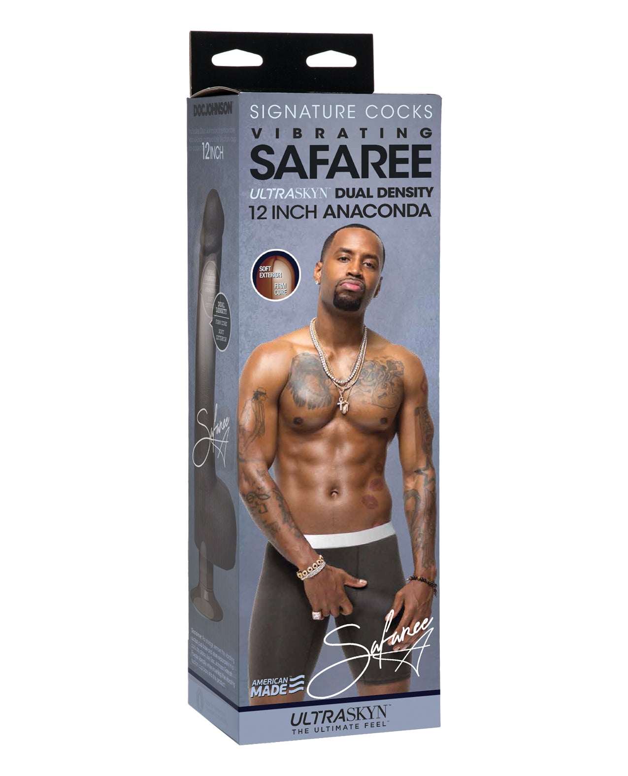 Doc Johnson 8160-17-BX Signature Cock Vibrating Dildo, 12-Inch