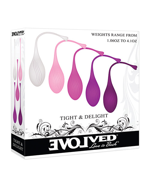 Evolved EN-KB-8836-2 Tight & Delight 5 pc Weighted Kegel Ball Set, Assorted
