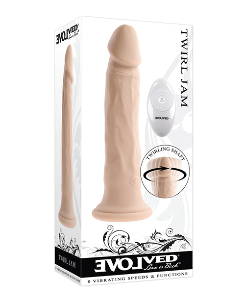 Evolved EN-RD-2710-2 Twirl Jam, Rotating, Vibrating, Ivory, ABS/Silicone