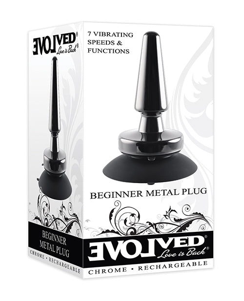 Evolved EN-RS-1096-2 Beginner Vibrating Metal Plug, Black