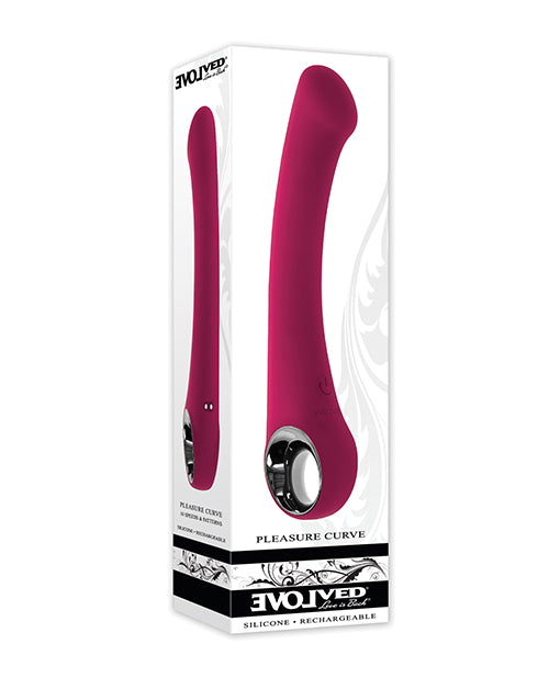 Evolved Novelties Inc. EN-RS-4905-2 Pleasure Curve G-Spot Vibrator, Burgundy