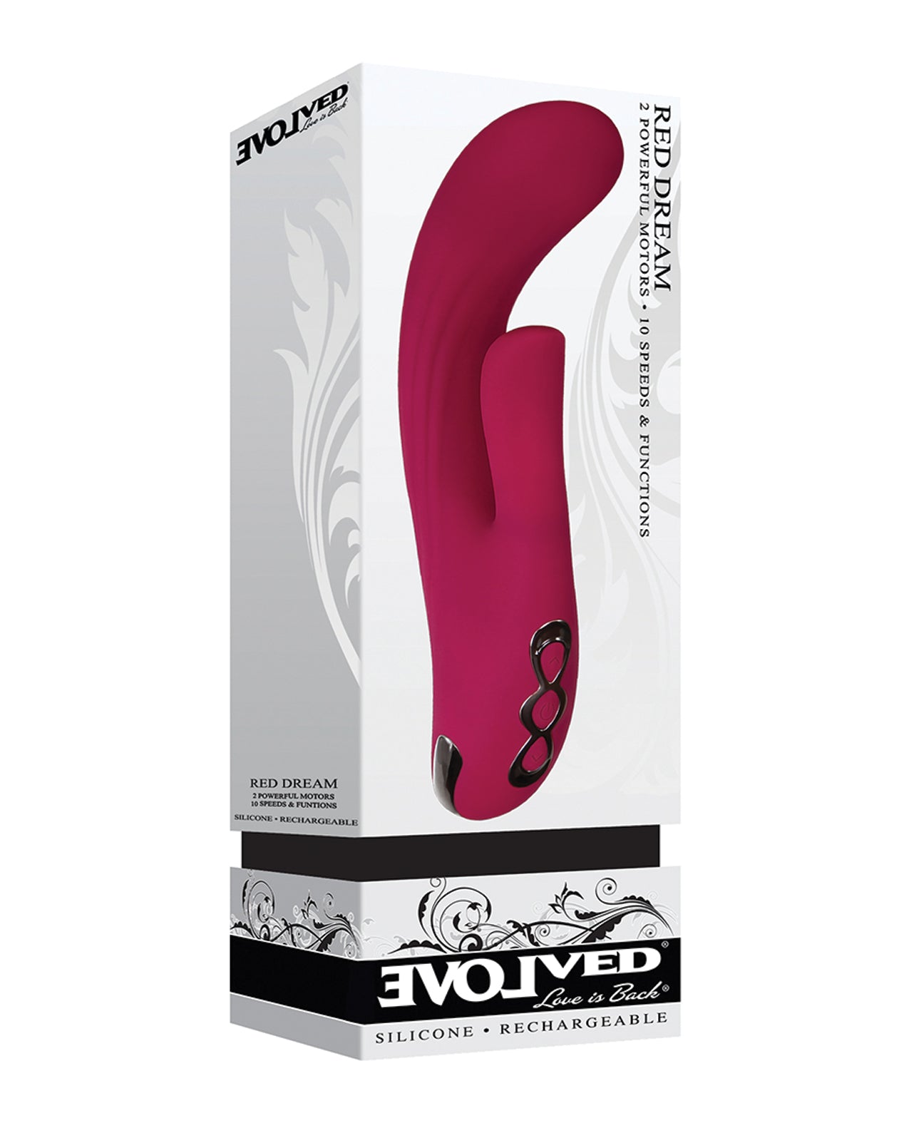 Evolved EN-RS-5835-2 Red Dream Dual Stim, Burgundy, Dual Motor, Submersible