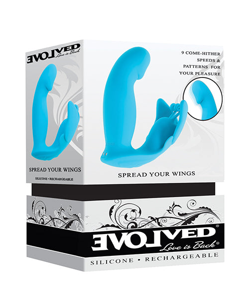 Evolved EN-RS-6060-2 Spread Your Wings Rabbit Vibrator, Blue