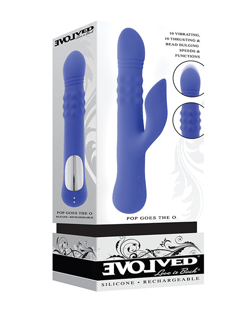 Evolved Pop Goes The O Dual Stimulator, Rechargeable & Waterproof – Blue