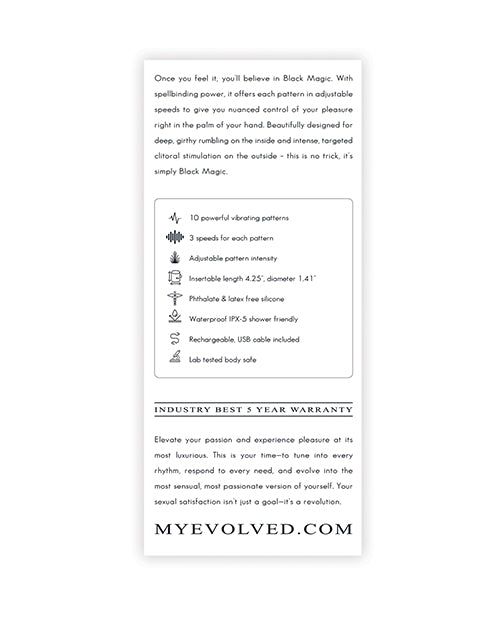 Evolved Black Magic Vibrator - Black