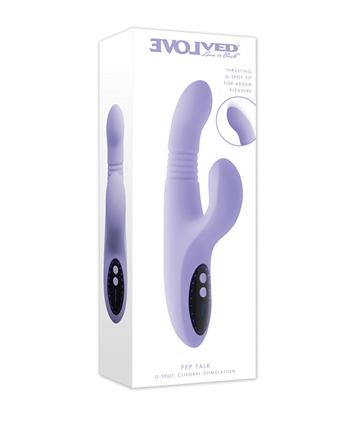 Evolved EN-RS-7241-2 Pep Talk Thrusting Vibrating Toy, Purple Silicone