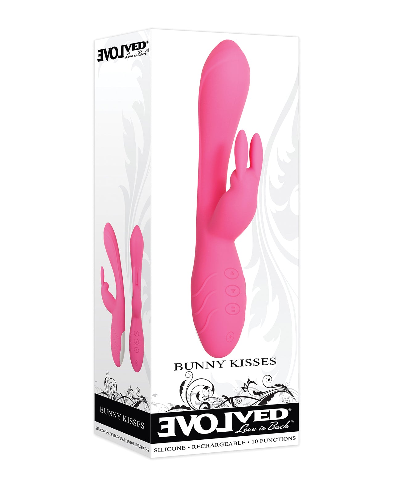 Evolved EN-RS-7662-2 Bunny Kisses, Pink Dual Motor Vibrator