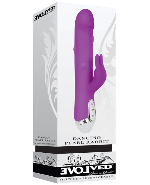 Evolved EN-RS-9902-2 Dancing Pearl Rabbit, Purple Silicone, USB Rechargeable