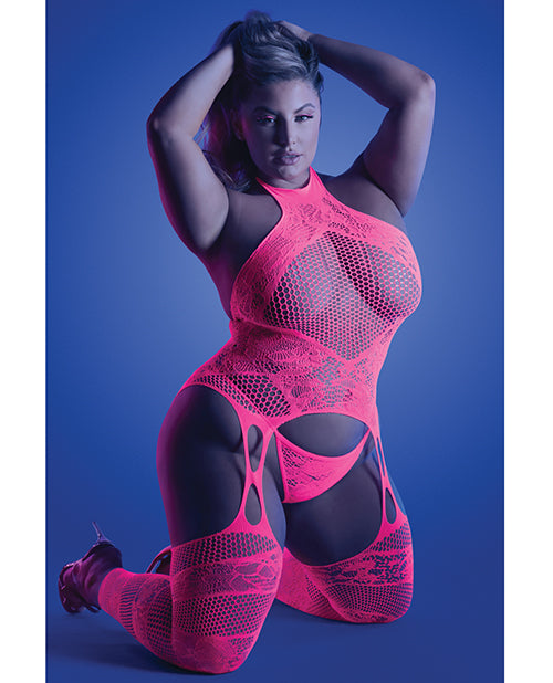 Fantasy Lingerie GL2127 Captivating Halter Bodystocking & G-String Set