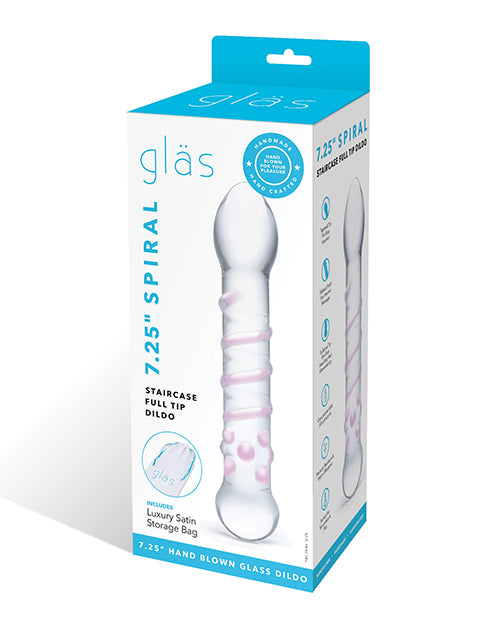 Electric GLAS-10 Spiral Staircase Glass Dildo, Clear