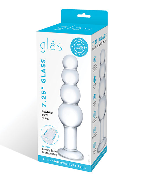 Electric Glas Beaded Glass Butt Plug, 7.25" – Body-Safe Borosilicate